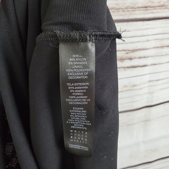 WHBM | Sheer Lace Reversible Long Sleeve Top - Picture 7 of 8